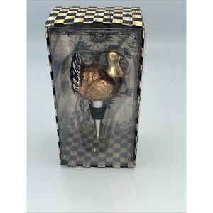 Mackenzie-Childs Autumn Harvest Turkey Bottle Stopper NIB